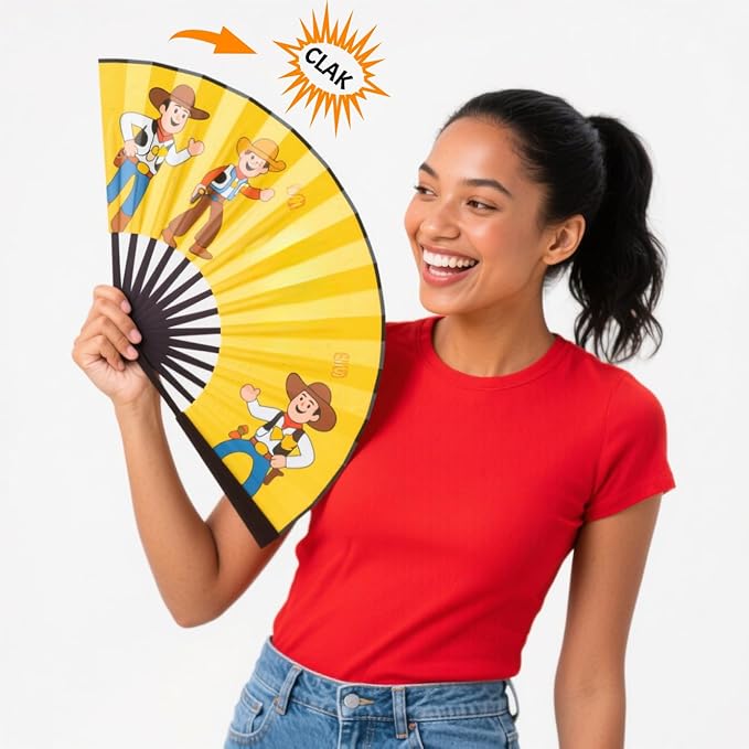 Custom Fans with Your Photo/Text - 13 Inch Personalized Folding Hand Fan for Line Dancing, Weddings, Parties | Decorative Gift for Women, Church Events & Dance Performances (80, 10 Inch)