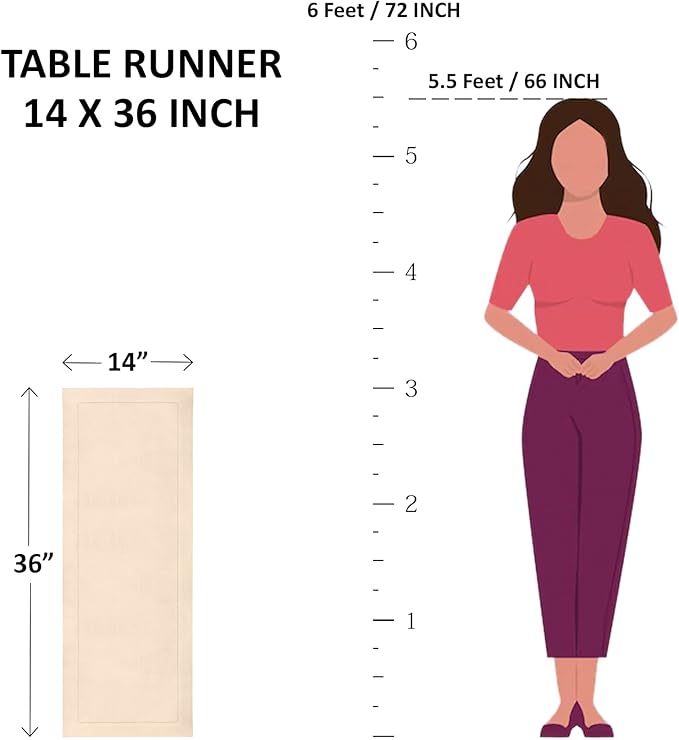 Solino Home Linen Table Runner 36 Inches - 100% Pure Linen Sage Green Hemstitch Table Runner 14 x 36 Inch Ideal for Dresser and Coffee Tables - Fall, Thanksgiving, Christmas - Classic Hemstitch
