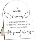 Memorial Table Sign for Bridal Shower, In Loving Memory Wooden Sign with Stand, Minimalist Decor for Wedding Reception, Event Party Favor Supplies 9 * 11IN