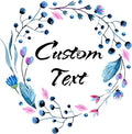 Custom Stickers for Weddings, Birthdays & Businesses - Personalized Labels with Your Logo - Waterproof, Fade and Heat Resistant - Pack of 100-1000 (Wreath L, 4 Inch)