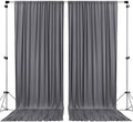 AK TRADING CO. 10 feet x 8 feet IFR Polyester Backdrop Drapes Curtains Panels with Rod Pockets - Wedding Ceremony Party Home Window Decorations - Charcoal