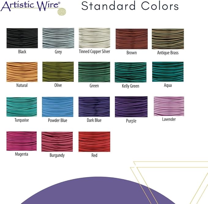 Artistic Wire, 26 Gauge Silver Plated Tarnish Resistant Colored Copper Craft Wire, Peacock Blue, 30 yd