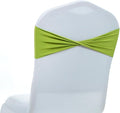MDS Pack of 250 Spandex Chair Sashes Bows Elastic Stretch Dining Chair Bands Ties Without Slider Buckle Universal fits for Wedding Baby Shower Birthday Party Banquet Event Decoration - Apple Green