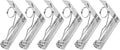 uxcell 6 Pack Tablecloth Clips, Stainless Steel Table Cloth Cover Clamps, 2.87" x 2.36" Windproof Holder Clips for Home Party Picnic Wedding Camping Dining Tables, Silver