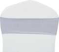 VDS Pack of 300 PCS | Metallic Silver | Spandex Chair Sashes Bows Without Buckle | Stretch Elastic Banquet Universal Folding Chair Bow Band for Wedding Party Conference Celebration Event Decoration