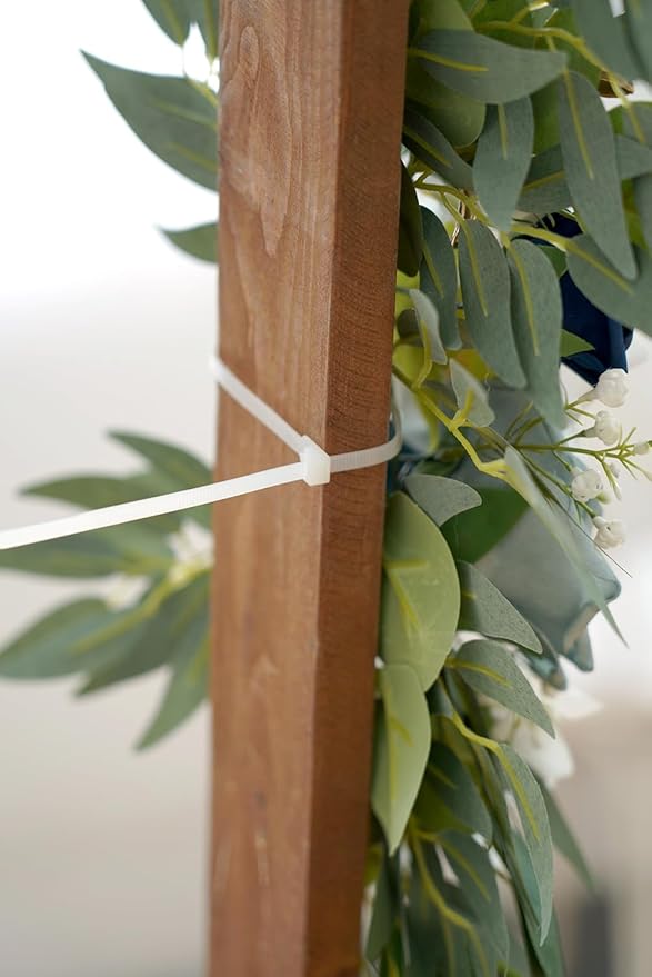 Dusty Blue Flower for Wedding Welcome Signs Decorations, Artificial Wedding Arch Flowers for Wedding Ceremony (Set of 2)