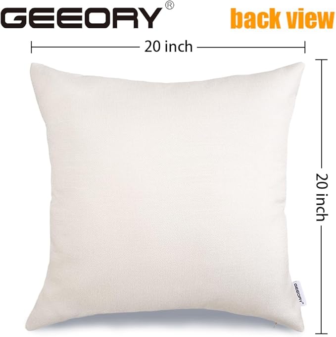 GEEORY Winter Christmas Throw Pillow Covers 20 x 20 Inch Set of 4, Xmas Trees Snowflake Snowman Joy Holiday Farmhouse Decorative Cushion Cases for Home Decoration G583-20