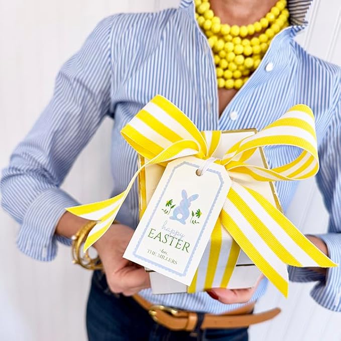 Personalized Gift Tags, Thank You Tags for Wedding Birthday Business Party Favors, Custom Hang Tags with Your Text and String, 2 X 3.75 Inch (Wreath Pattern 2)