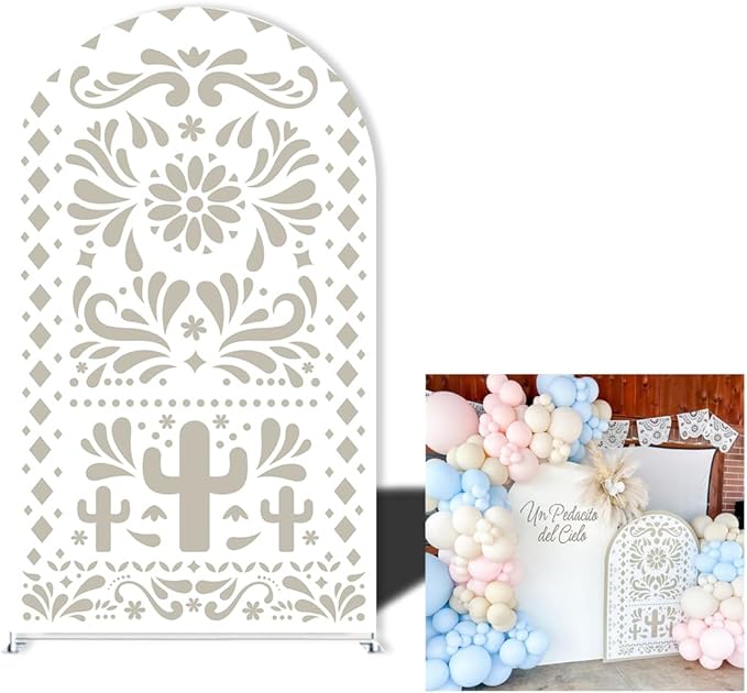 Mexico Theme Arch Stand Covers Fiesta Wedding Party Elastic Fabric Background Birthday Baptismx Baby Shower Decor Props (90x180cm(W35''H72''),G-3742)
