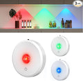 RGB Puck Lights with Remote Control, 2000mAh Rechargeable Stick on Led Lights, 9 Colors & 2 Dynamic, Tap Light with Timing,Under Cabinet Lighting for Closet,Kitchen,Cabinet,Shelf(White, 3 Pack)