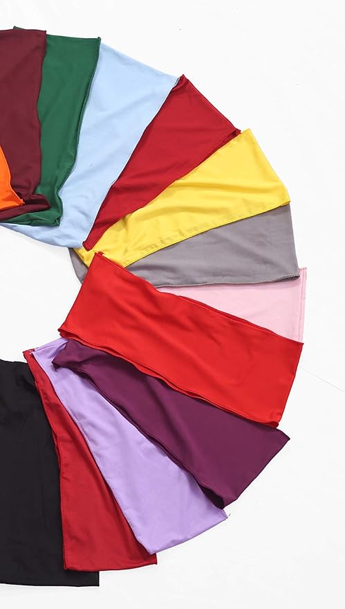 VDS Pack of 75 PCS | Purple | Spandex Chair Sashes Bows Without Buckle | Stretch Elastic Banquet Universal Folding Chair Band Tie with for Wedding Party Conference Celebration Event Decoration
