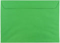 JAM PAPER 9 x 12 Booklet Colored Envelopes - Green Recycled - Bulk 500/Box