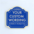 Stylish Blue Aluminum Metal Signs, 24x24, Personalized Driveway Sign Customization, USA Made