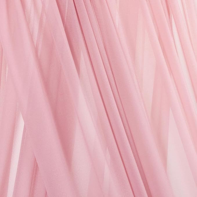 Dusty Rose Elegant Arch Draping Fabric 2 Panels Outdoor 29" × 20Ft Sheer Chiffon Curtain Drapes for Fall Wedding Ceremony Birthday Party Garden Brunch