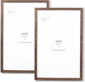 Opposite Wall - 11x17 in - Dark Solid Oak Wood Picture Frame - Lightweight, Versatile & Shatterproof - Wall Hanging Poster or Photo Frame - Wall Decor for Office, Gallery & Home - 2 Pack
