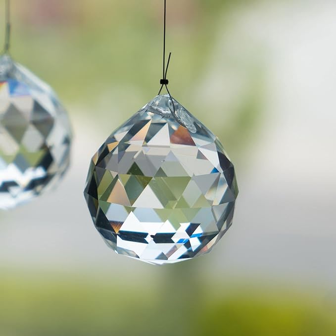 HDCRYSTALGIFTS Suncatchers Clear Glass Crystal Ball Prism Feng Shui Lamp Hanging Drop Chandelier Part (50mm)
