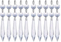 H&D 10pcs 63mm Chandelier Crystals Ornament - Clear Crystal Chandelier Prisms Icicle Drop Pendants