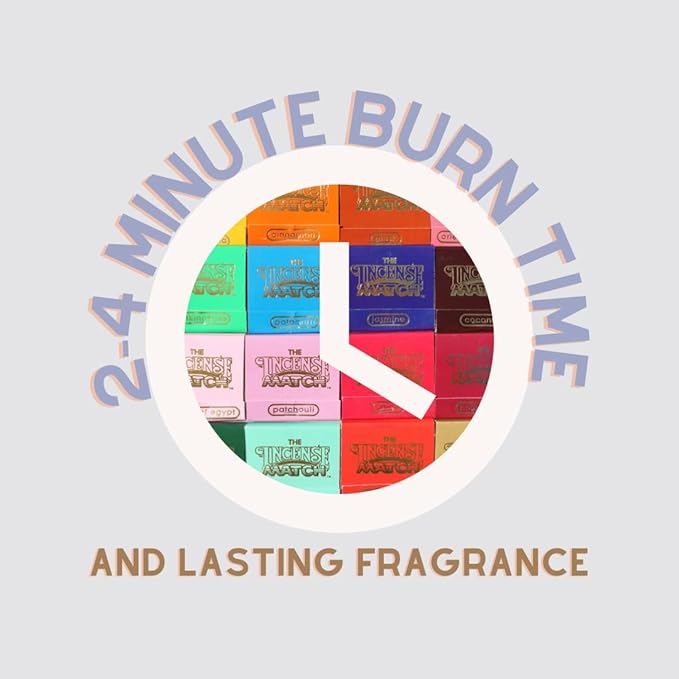 Box of 50 Incense Matches: Variety Pack - Eliminates Bathroom Odors While Adding Fragrance - 30 Strikes per Matchbook, 1,500 Strikes per Purchase