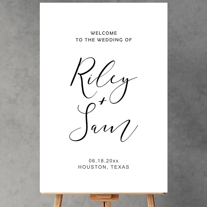 Customized Wedding Welcome Sign, Plastic Wedding Welcome Sign