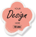 Custom Stickers Personalized Labels - Customized Stickers with Any Design Image Logo Text,Custom Thank You Label Stickers,Custom Stickers for Business Logo,100 Labels (Flower,1.5"x1.5")
