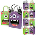 Cheerland Monster Party Favor Gift Bags Halloween Goodie Bag Monster Birthday Party Decorations Bag Summerween Candy Trick Or Treat Paper Goodie Bags Cartoon Themed Kids Theme Party Supplies 8 Pcs