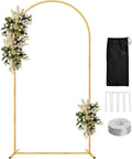 6.6FT Metal Wedding Arch Backdrop Stand for Parties, Gold Balloon Arch kit Stand for Baby Shower Gender Reveal Ceremony Birthday Anniversary Bridal Graduation Party Event Decoration