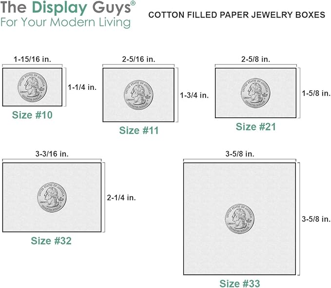 TheDisplayGuys - 25-Pack #53 Kraft Paper Cardboard Gift Boxes/Jewelry Cases w. Cotton Padding & Lid - Teal Green - (5.4" x 3.9" x 1.0")