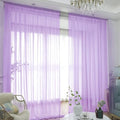 Window Purple Sheer Curtains 120 Inches Long 2 Panels Sheer Curtain Basic Rod Pocket Panel for Bedroom Children Living Room Yard Kitchen (Purple, 52" W x 120" L | 2 pcs)