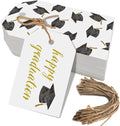 50 Pcs Graduation Gift Tags, Congrats Grad Party Favors Gift Tags for High School or Happy College Graduation Party Decoration Supplies (Gold, 2.2 * 3.5)