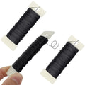 HAHIYO 26Gauge Black Metal Floral Wire - 3 Rolls, 115 Yards (345 Feet) - Flexible Paddle Wire for Craft, Christmas Wreath, Flower Arrangement, Bouquet Wrapping, Wedding, DIY