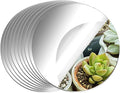 9PCS Round Mirror Tiles for Centerpieces, 10inch Mirror Trays Flat Circle Mirrors for Tables Mirror Centerpieces, Circle Mirror Candle Plates for Table Centerpieces Wedding Party Centerpieces