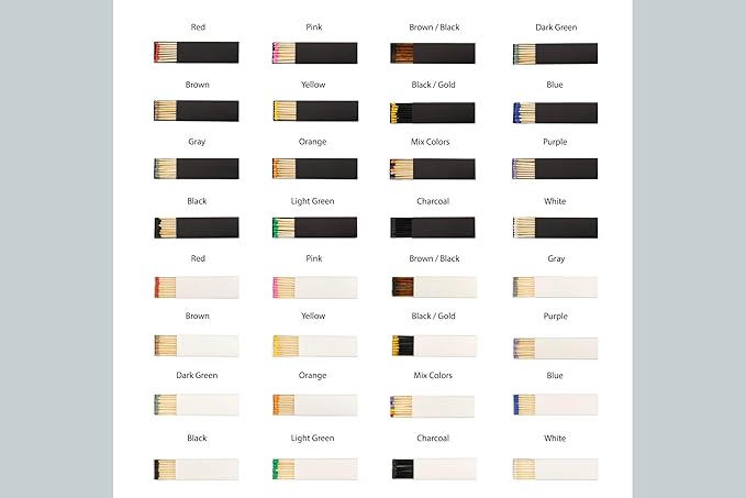 Customizable Birthday Matchboxes – Set of 10 – Fun Birthday Design – Colorful Matchsticks – Perfect for Birthday Favors (2" Matchsticks, Birthday #1)