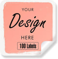 Custom Stickers Personalized Labels - Customized Stickers with Any Design Image Logo Text,Custom Thank You Label Stickers,Custom Stickers for Business Logo,100 Labels (Square,4.5"x4.5")