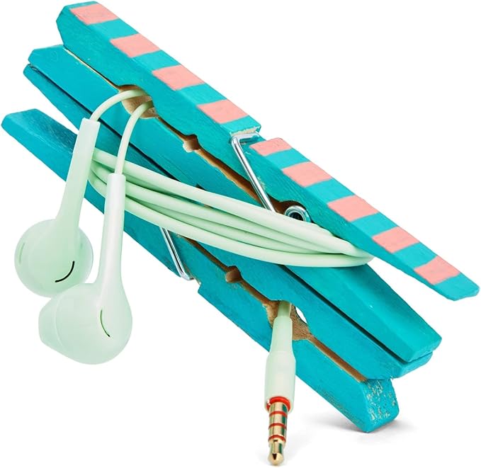 Juvale Wooden Clothespins & Hanging Clips - 100 Pack, 3.9x0.6x0.6in, Natural Wood, Modern - Heavy Duty Laundry Clips for Outdoor Clothesline - Clothespins for Crafts & Photo Displays