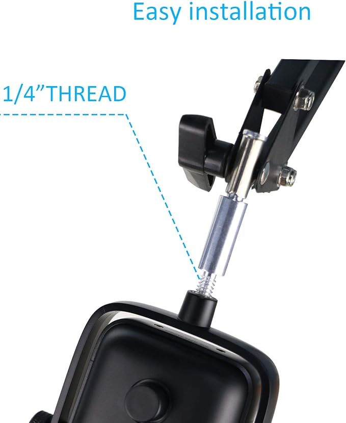 Wave 1 Microphone Stand, Professional Mic Boom Arm Stand Compatible with Elgato Wave 1 USB Condenser Microphone by SUNMON