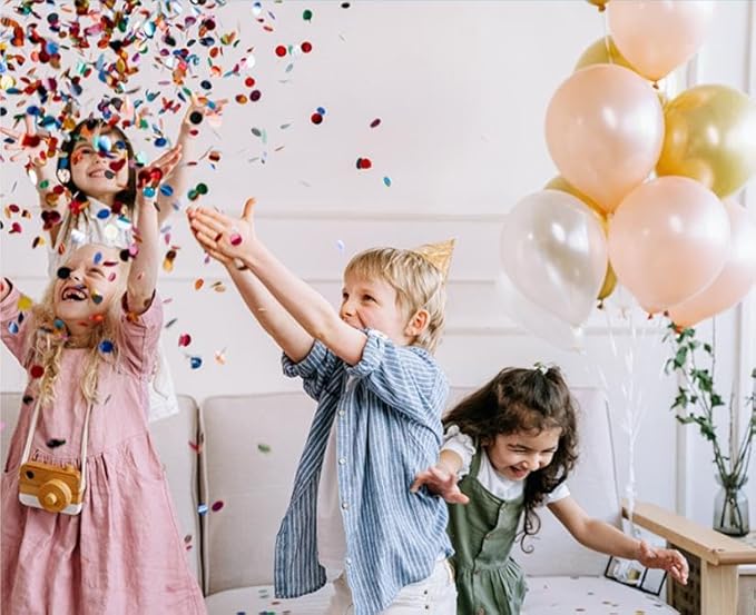Orange and Blue Round Foil Confetti Beautiful Metallic Table Confetti for Filling Balloons, Wedding,Birthday,Party,Festival Decoration(15000PCS)