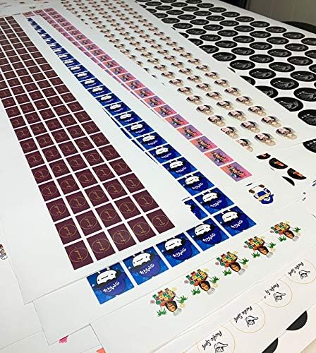 100 Round Custom Personalized Stickers Labels Vinyl Waterproof, Made USA, Logo Any Text or Image (5x5 Inches)