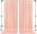 AK TRADING CO. 10 feet x 8 feet IFR Polyester Backdrop Drapes Curtains Panels with Rod Pockets - Wedding Ceremony Party Home Window Decorations - Peach
