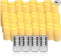 48 Packs Flameless Led Candles, Battery Candles,Simulate Flame,Waterproof Outdoor Indoor Candles with10-Key Remotes and Cycling 24 Hours Timer for Wedding, Table, Festival,Home Decoration…