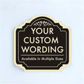 Custom Outdoor Decorative Signs, Personalized Aluminum, Waterproof USA Signs - Design 2 Black Charcoal 8x8