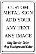 Custom Signs Outdoor Metal - 12 x 8 Personalized Aluminum Rust-Proof Entrance Garden Hazard Intersection Parking Signs, Decorative Sign (Style 03)