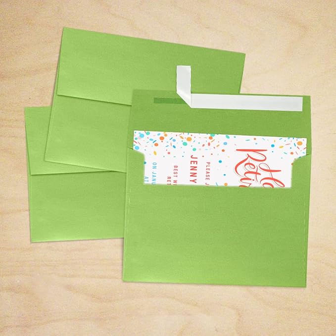 LUXPaper A7 Invitation Envelopes | Peel & Press | 5 1/4" x 7 1/4" | Fairway Metallic | 80lb. Text | 250 Qty