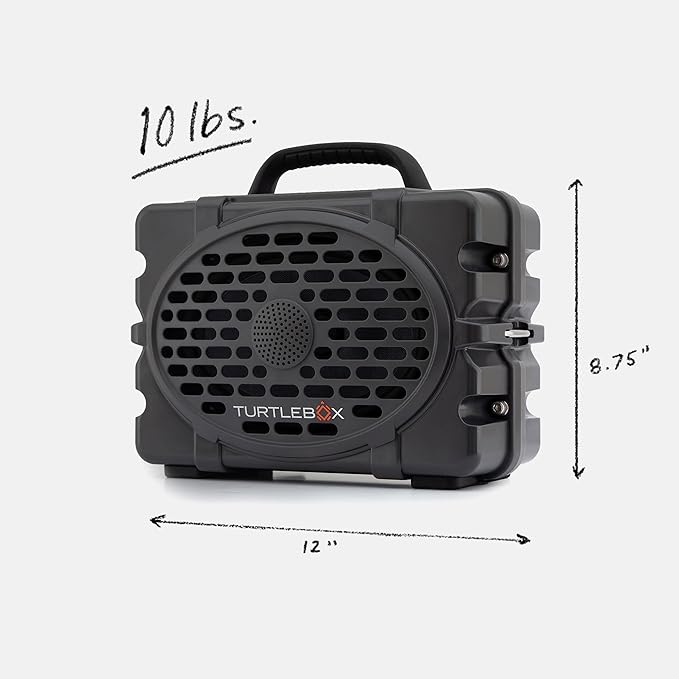 Turtlebox Original Gen 3: Portable Outdoor Bluetooth Speaker – Ultra-Loud (120dB), Waterproof (IP67), Rugged, Impact-Resistant, 3-Day Battery | Party Mode: Unlimited Pairing Stereo, Gray/Tan