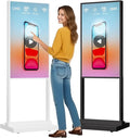 55 Inch 4K Touchscreen Kiosk, Indoor Capacitive Touch Floor Standing Digital Signage Displays,Advertising Display LCD Kiosk, UHD Interactive Display Poster Android System, HDMI/USB/WiFi