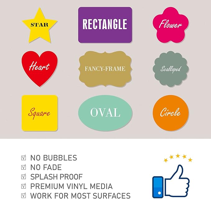 Custom Stickers Personalized Labels - Customized Stickers with Any Design Image Logo Text,Custom Thank You Label Stickers,Custom Stickers for Business Logo,100 Labels (Rectangle,6"x4")