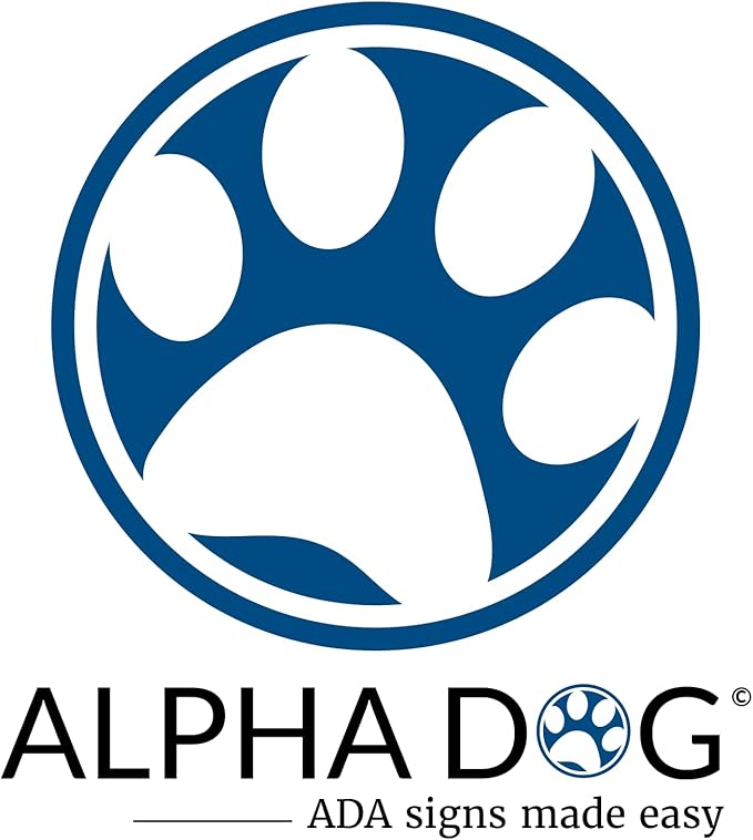 ALPHA DOG ADA SIGNS Custom ADA Compliant Braille Sign, 6"x9" Room Identification Plaque, Tactile Text, Raised Letters, Personalized 4-Line, Indoor/Outdoor, USA-Made (Brushed Stainless)