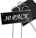 FORUP Metal Plant Labels, 30 Pack Garden Label Markers, Weatherproof Garden Stake Tags, Reusable Planting Gardening Markers, Black