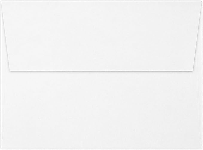 LUXPaper A7 Invitation Envelopes | Peel & Press | 5 1/4" x 7 1/4" | Brilliant White | 80lb. Text | 100% Cotton | 250 Qty
