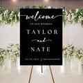 Welcome To Our Wedding Sign, Welcome Wedding Sign With Stand, Wedding Welcome Sign Custom Elegant Welcome Sign for Wedding, Personalized Welcome Sign Minimalist Wedding Entrance Sign