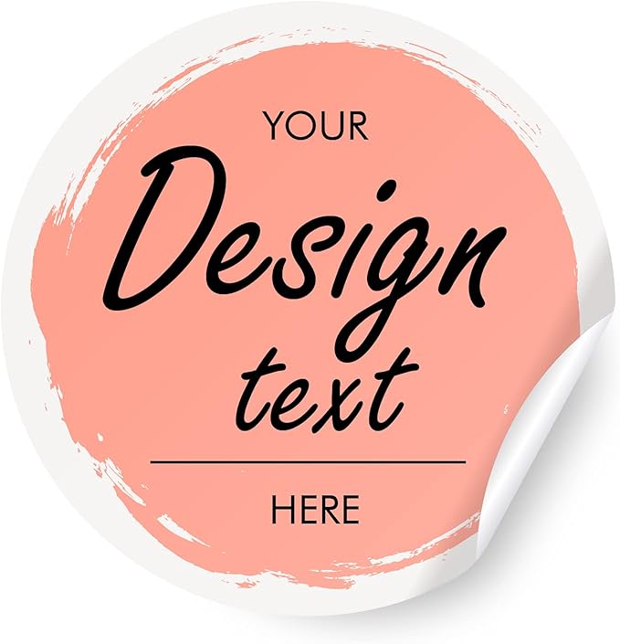 Custom Stickers Personalized Labels - Customized Stickers with Any Design Image Logo Text,Custom Thank You Label Stickers,Custom Stickers for Business Logo,100 Labels (Circle,2.5"x2.5")